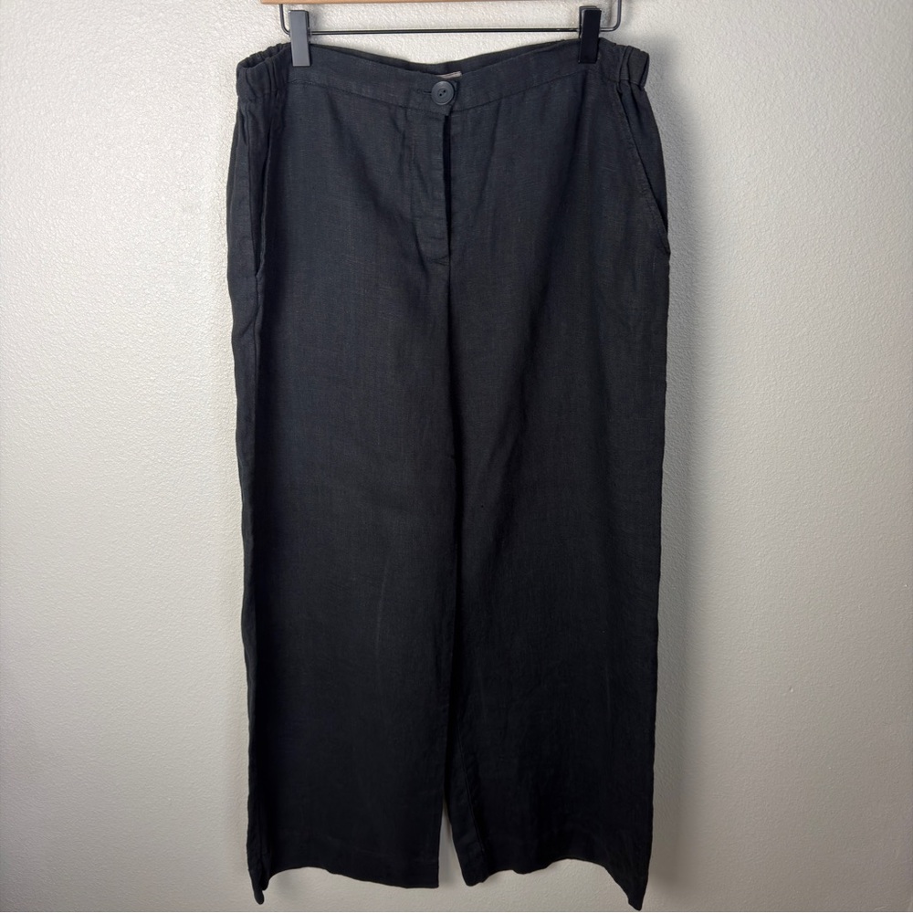 Flax Women’s Linen High-Rise Wide Leg Pants
